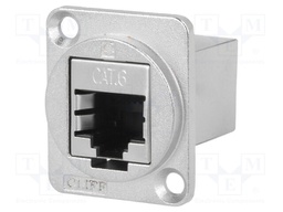 Coupler; FT; Cat: 6; shielded; Layout: 8p8c; RJ45 socket,both sides
