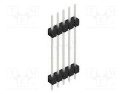 Connector: pin strips; pin header; male; PIN: 5; 2.54mm; THT; 1x5