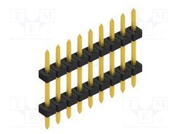 Connector: pin strips; pin header; male; PIN: 9; 2mm; THT; 1x9; 100V