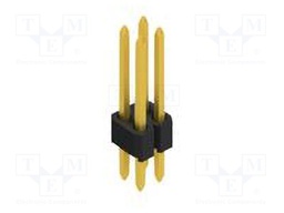 Connector: pin strips; pin header; male; PIN: 4; 1.27mm; THT; 2x2