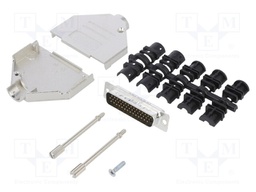 D-Sub HD; PIN: 44; male; shielded; straight; soldering; for cable