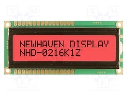 Display: LCD; STN Negative; 16x2; grey; 80x36mm; LED; 5V