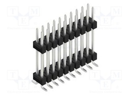 Connector: pin strips; pin header; male; PIN: 20; 2.54mm; SMT; 2x10