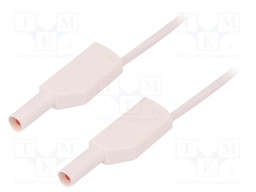 Test lead; PVC; 2m; white; 16A; 1kV; Cond.cross sec: 0.75mm2