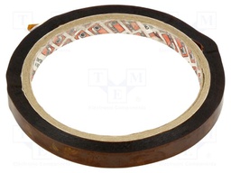 Tape: electrical insulating; W: 9mm; L: 33m; Thk: 0.5mm; brown; 100%
