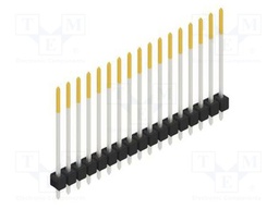 Connector: pin strips; pin header; male; PIN: 17; 2.54mm; THT; 1x17