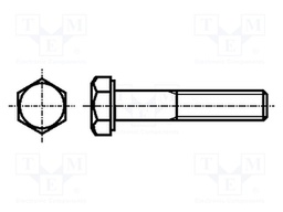 Screw; M5x60; DIN: 931; Head: hexagonal; none; steel; zinc
