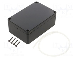 Enclosure: multipurpose; X: 70mm; Y: 105mm; Z: 40mm; ABS; black; IP65