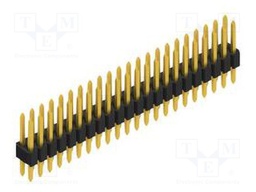 Connector: pin strips; pin header; male; PIN: 44; 1.27mm; THT; 2x22