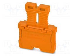 Connector: plug-in; PA; L: 25.5mm; W: 6.3mm; H: 22.4mm; Body: orange
