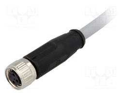 Connector: M8; female; PIN: 3; straight; with lead; plug; 10m; PVC