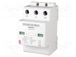 Surge arrester; Type 1+2; Poles: 3; In 8/20us: 65kA; -40÷85°C; IP20