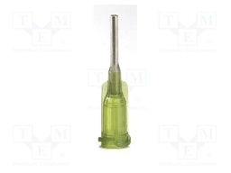 Dispensing Tip, Needle, Stainless Steel, TE Series, Olive, 1 ", 50 Pack