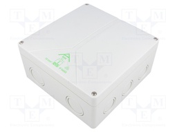 Enclosure: junction box; X: 180mm; Y: 180mm; Z: 91mm; polystyrene