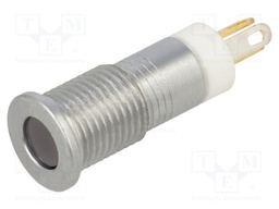 Indicator: LED; flat; red/green/yellow; Ø8mm; IP67; Q8; brass