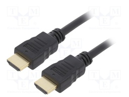 Cable; HDMI 2.0; HDMI plug,both sides; 1.8m; black; 30AWG; Core: Cu