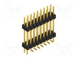 Connector: pin strips; pin header; male; PIN: 18; 2.54mm; SMT; 2x9