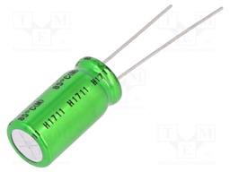 Capacitor: electrolytic; bipolar; THT; 470uF; 6.3V; Ø10x20mm; ±20%