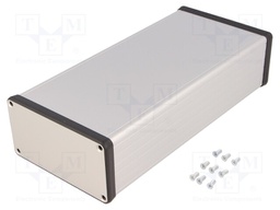 Enclosure: with panel; 1455; X: 103mm; Y: 220mm; Z: 53mm; aluminium