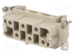 Connector: HDC; contact insert; female; DSB; PIN: 6; 6+PE; size D16B