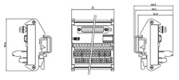 Transition module; Temp: -20÷60°C; W: 105mm; D: 68.5mm; H: 92.6mm