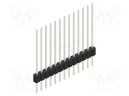 Connector: pin strips; pin header; male; PIN: 13; 1.27mm; THT; 1x13