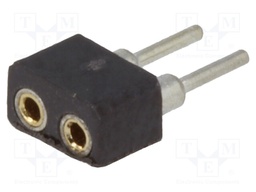 Socket; pin strips; female; PIN: 2; turned contacts,low profile