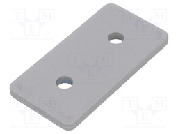Flat bar; for profiles; W: 40mm; L: 80mm; steel; Colour: silver