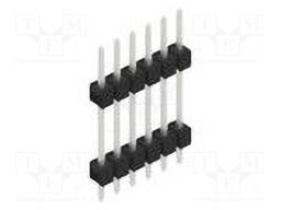 Connector: pin strips; pin header; male; PIN: 6; 2.54mm; THT; 1x6