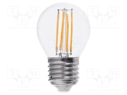 LED lamp; white warm; E27; 220÷240VAC; 800lm; P: 6W; 300°; 2700K