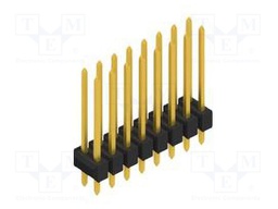 Connector: pin strips; pin header; male; PIN: 16; 2.54mm; THT; 2x8