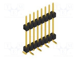 Connector: pin strips; pin header; male; PIN: 8; 2.54mm; SMT; 1x8