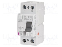 RCD breaker; Inom: 25A; Ires: 100mA; Poles: 2; 230V,240V; IP20; EFI