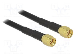 Cable; 5m; RP-SMA male,both sides; black; Øcable: 4.95mm; 50Ω