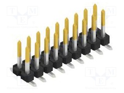 Connector: pin strips; pin header; male; PIN: 18; 2.54mm; SMT; 2x9