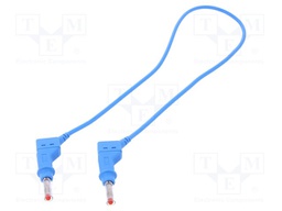Connection cable; PVC; 0.5m; blue; 32A; Type: with sliding cover