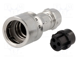 Connector: circular; plug; female; PIN: 3; w/o contacts; for cable