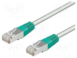 Patch cord; S/FTP; 6; stranded; Cu; LSZH; grey; 0.5m; halogen free