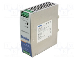 Power supply: switched-mode; for DIN rail; 120W; 24VDC; 5A; 3kV