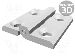 Hinge; Width: 30mm; technopolymer (PA); white; H: 30mm