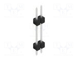 Connector: pin strips; pin header; male; PIN: 2; 2.54mm; THT; 1x2