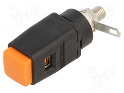 Laboratory clamp; orange; 70VDC; 16A; Contacts: nickel; -25÷90°C