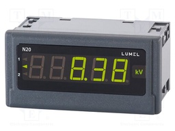 Ammeter; digital,mounting; 0÷20mA; ±(0.2%+1digit); panel; LED