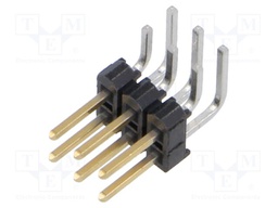 Connector: pin strips; pin header; male; PIN: 6; angled 90°; 2.54mm