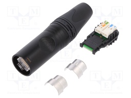 Plug; RJ45; etherCON; PIN: 8; Cat: 6a; gold-plated; Layout: 8p8c; IDC