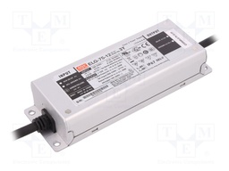 Power supply: switched-mode; LED; 60W; 12VDC; 5A; 100÷305VAC; IP67