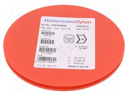 Markers for cables and wires; Label symbol: 3; 4÷9mm; PVC; yellow