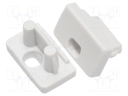 Cap for LED profiles; white; ABS; Application: SLIM8