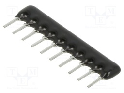 Resistor network: X; THT; 3.3Ω; ±2%; 0.125W; No.of resistors: 9