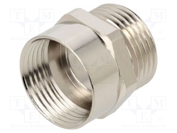 Thread adapter; Int.thread: PG13,5; Ext.thread: M20; brass